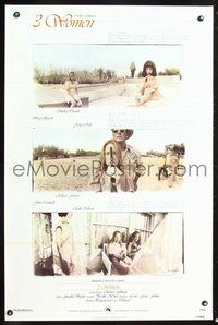 6h010 3 WOMEN 1sh '77 directed by Robert Altman, Shelley Duvall, Sissy Spacek, Janice Rule