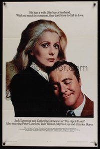 6h030 APRIL FOOLS int'l 1sh '69 Jack Lemmon & Catherine Deneuve are married but not to each other!