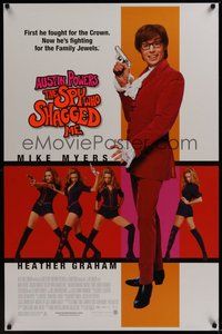 6h037 AUSTIN POWERS: THE SPY WHO SHAGGED ME int'l DS 1sh '99 Mike Myers, sexy Heather Graham!