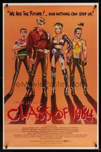 6h087 CLASS OF 1984 int'l 1sh '82 art of bad punk teens, we are the future & nothing can stop us!