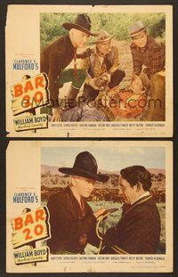 6j875 BAR 20 2 LCs '43 William Boyd as Hopalong Cassidy ties up bad guys, George Reeves!