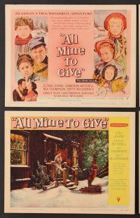 6j032 ALL MINE TO GIVE 8 LCs '57 Glynis Johns, Cameron Mitchell, Rex Thompson!