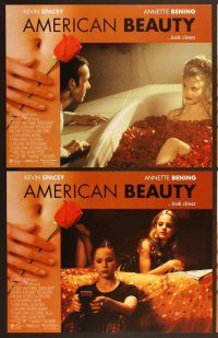 6j034 AMERICAN BEAUTY 8 LCs '99 Sam Mendes Academy Award winner, Kevin Spacey, Benning!