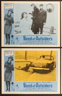 6j052 BAND OF OUTSIDERS 8 int'l LCs '66 Jean-Luc Godard's Bande a Part, Anna Karina, Brasseur!