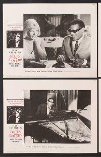 6j067 BLUES FOR LOVERS 8 LCs '66 many great images of Ray Charles playing piano, in bumper car!