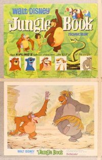 6j016 JUNGLE BOOK 9 LCs '67 Walt Disney cartoon classic, great images of all characters!