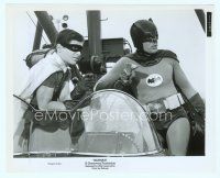 6k159 BATMAN 8x10 still '66 great image of Adam West & Burt Ward close up by the Batmobile!