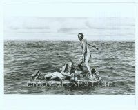 6k165 BEN-HUR 8x10 still '60 Charlton Heston & Jack Hawkins on makeshift raft at sea!