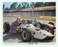 6k080 GRAND PRIX color English FOH LC '67 close up of Francoise Hardy & James Garner in his F1 car!