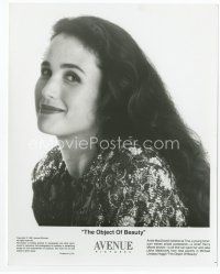 6m014 ANDIE MACDOWELL 8x10 still '81 head & shoulders portrait from The Object of Beauty!