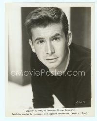 6m035 ANTHONY PERKINS 8x10.25 still '60 head & shoulders close up wearing black sweater!