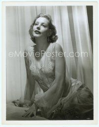 6m038 ARLENE DAHL 8x10 still '40s full-length close up of the actress in sexy sheer nightgown!