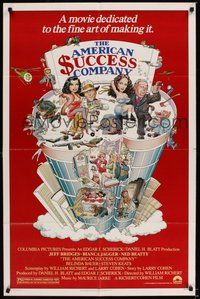 6p053 AMERICAN SUCCESS COMPANY 1sh '79 wacky William Stout art of Jeff Bridges & Bianca Jagger!