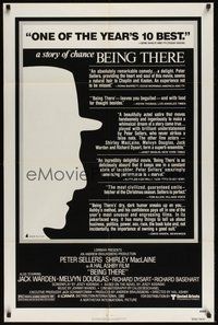 6p111 BEING THERE reviews 1sh '80 Peter Sellers, Shirley MacLaine, directed by Hal Ashby!