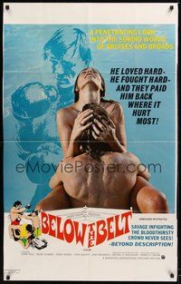 6p115 BELOW THE BELT 1sh '71 a penetrating look into the sordid world of bruises and broads!