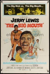 6p127 BIG MOUTH 1sh '67 Jerry Lewis is the Chicken of the Sea, hilarious D.K. spy spoof artwork!