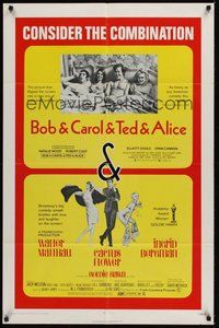 6p153 BOB & CAROL & TED & ALICE/CACTUS FLOWER 1sh '71 romantic comedy double-bill!