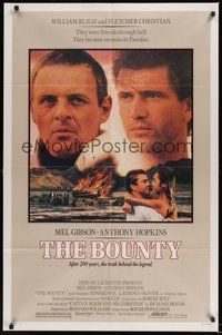 6p161 BOUNTY 1sh '84 Mel Gibson, Anthony Hopkins, Laurence Olivier, Mutiny on the Bounty!
