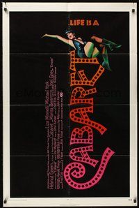 6p191 CABARET 1sh '72 Liza Minnelli sings & dances in Nazi Germany, directed by Bob Fosse!