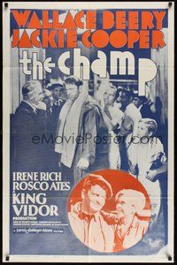 6p212 CHAMP 1sh R62 boxer Wallace Beery, Jackie Cooper, King Vidor, boxing epic!