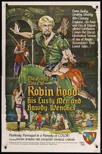 6p326 EROTIC ADVENTURES OF ROBIN HOOD 1sh '69 Uschi Digard, art of lusty men & bawdy wenches!