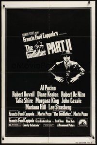 6p394 GODFATHER PART II 1sh '74 Al Pacino in Francis Ford Coppola classic crime sequel!