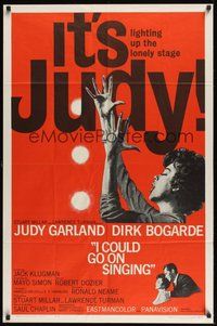 6p471 I COULD GO ON SINGING 1sh '63 Judy Garland lights up the lonely stage, Dirk Bogarde!