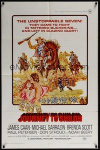 6p499 JOURNEY TO SHILOH 1sh '68 James Caan, Michael Sarrazin, cool western artwork!