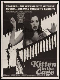 6p516 KITTEN IN THE CAGE 1sh '68 Miriam Elliot bound, she was forced to submit to perverted minds!