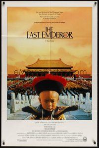 6p527 LAST EMPEROR int'l 1sh '87 Bernardo Bertolucci epic, image of young Chinese emperor w/army!