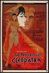 6p651 NOTORIOUS CLEOPATRA 1sh '70 sexy Marshall artwork of Egyptian Sonora!