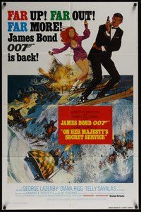 6p659 ON HER MAJESTY'S SECRET SERVICE 1sh R80 George Lazenby's only appearance as James Bond!