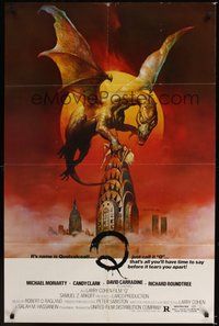 6p700 Q 1sh '82 great Boris Vallejo fantasy artwork of the winged serpent Quetzalcoatl!