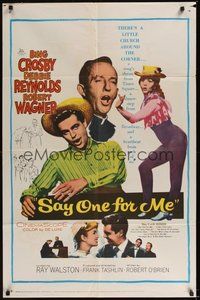 6p763 SAY ONE FOR ME 1sh '59 Bing Crosby, sexy Debbie Reynolds, Robert Wagner!