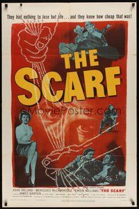 6p764 SCARF 1sh '51 John Ireland, Mercedes McCambridge, Emlyn Williams