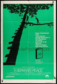 6p773 SEPARATE PEACE 1sh '72 John Knowles classic, cool image of children in tree!