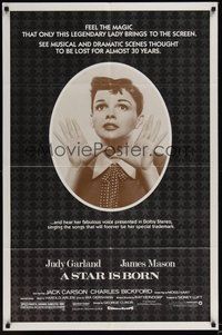 6p821 STAR IS BORN 1sh R83 great close up of Judy Garland, classic!