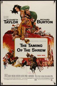 6p865 TAMING OF THE SHREW 1sh '67 Howard Terpning art of Elizabeth Taylor & Richard Burton!