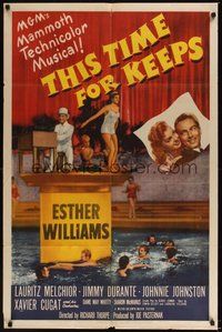 6p888 THIS TIME FOR KEEPS 1sh '47 sexiest swimmer Esther Williams, Xavier Cugat & His Orchestra!