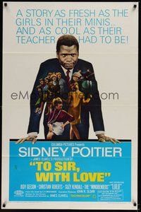 6p905 TO SIR, WITH LOVE 1sh '67 Sidney Poitier, Lulu, directed by James Clavell!