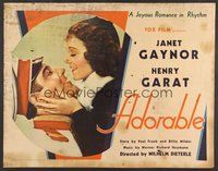 6r064 ADORABLE close-up style 1/2sh '33 beautiful Princess Janet Gaynor pretends to be poor!
