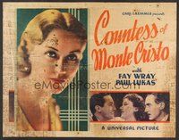 6r074 COUNTESS OF MONTE CRISTO 1/2sh '34 actress Fay Wray is mistaken for a real countess!