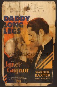 6r128 DADDY LONG LEGS WC '31 romantic close up of pretty Janet Gaynor & Warner Baxter in tuxedo!
