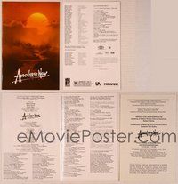 6s072 APOCALYPSE NOW signed program R01 by Frederic Forrest, Francis Ford Coppola's Redux!