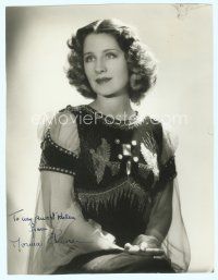 6s009 NORMA SHEARER signed deluxe 10x13 still '30s portrait in costume by Hurrell!