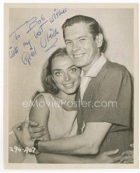 6s124 APRIL OLRICH signed 8x10 still '57 actress of Pursuit of the Graf Spee with Johnny Ray!