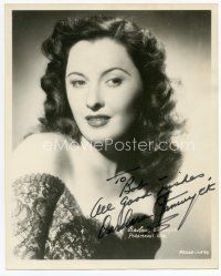 6s129 BARBARA STANWYCK signed deluxe 8x10 still '47 great sexy close portrait in lacy dress!