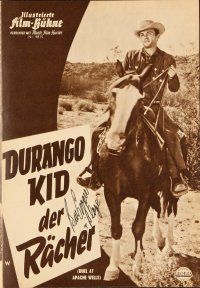 6s085 DUEL AT APACHE WELLS signed German program '59 by Ben Cooper, who plays The Durango Kid!