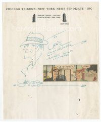 6s105 CHESTER GOULD signed letterhead '30s drawing of his greatest creation Dick Tracy!