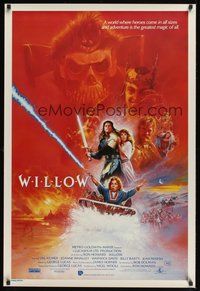 6t161 WILLOW Aust 1sh '88 George Lucas & Ron Howard directed, fantasy art by Bysouth!